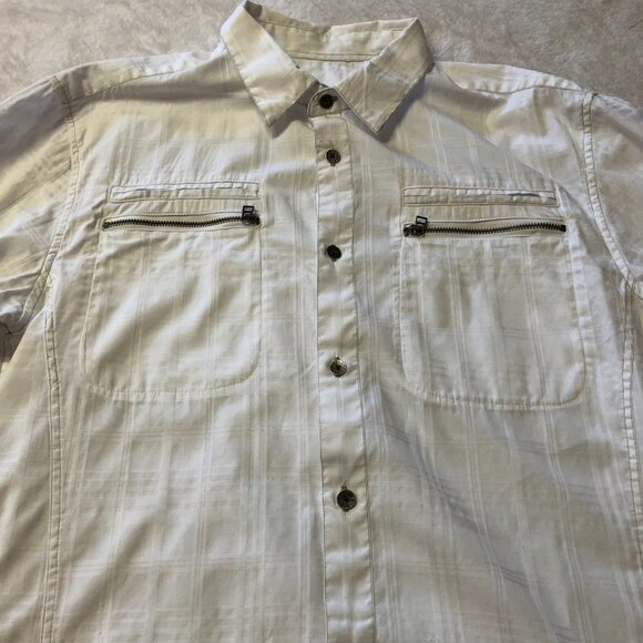 Guess White Cotton Button Down Long Sleeve Collared Dress Shirt - Picture 4 of 13